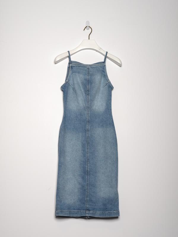 Armoire | Rent this Upcycled by Armoire DL1961 Esme Denim Apron Lace Up Midi  Dress
