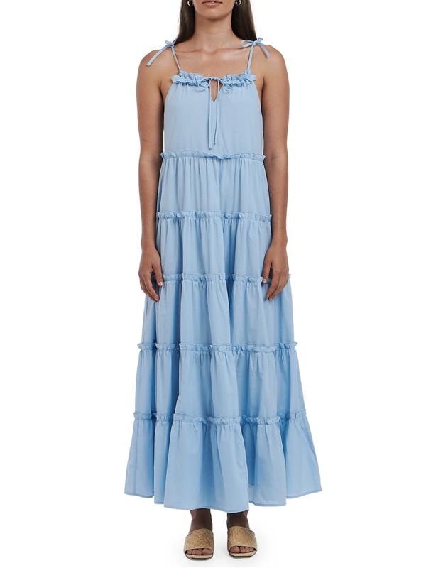 sachin and babi light blue dress Charlie Holiday Layne One-Shoulder Maxi Dress main image 0