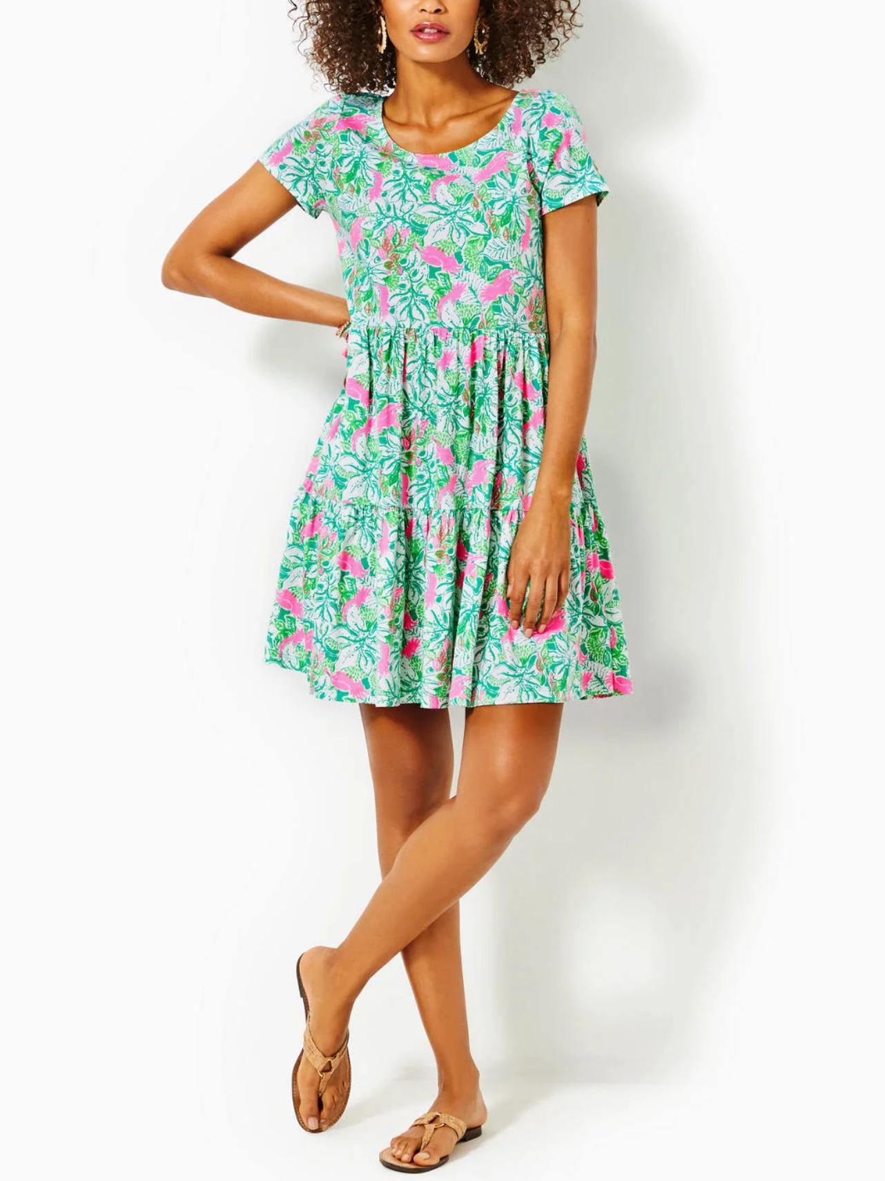 lilly pulitzer geanna short sleeve dress Geanna 3/4 Sleeve Dress