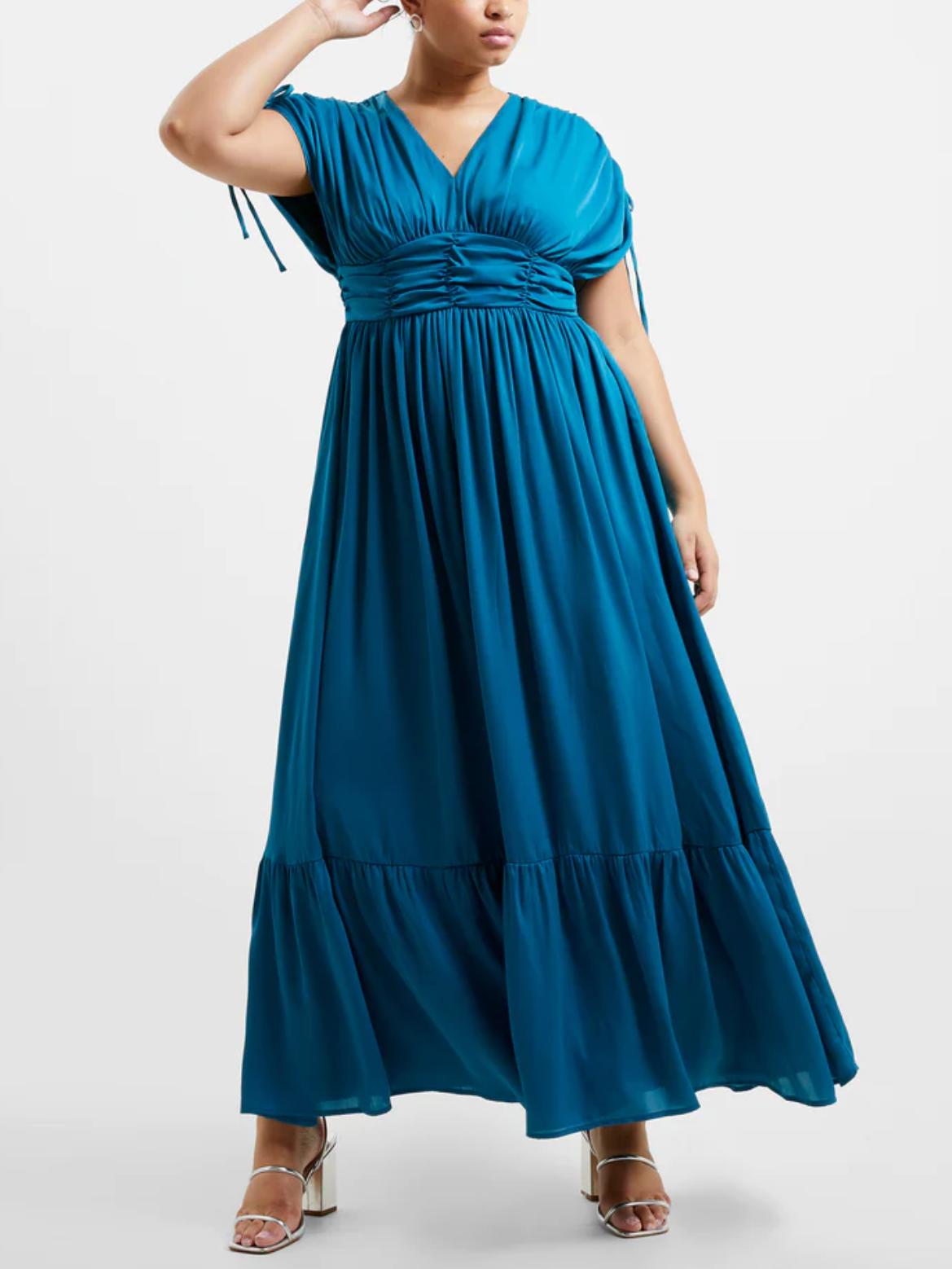 french connection blue silk dress French Connection Dress Jackie