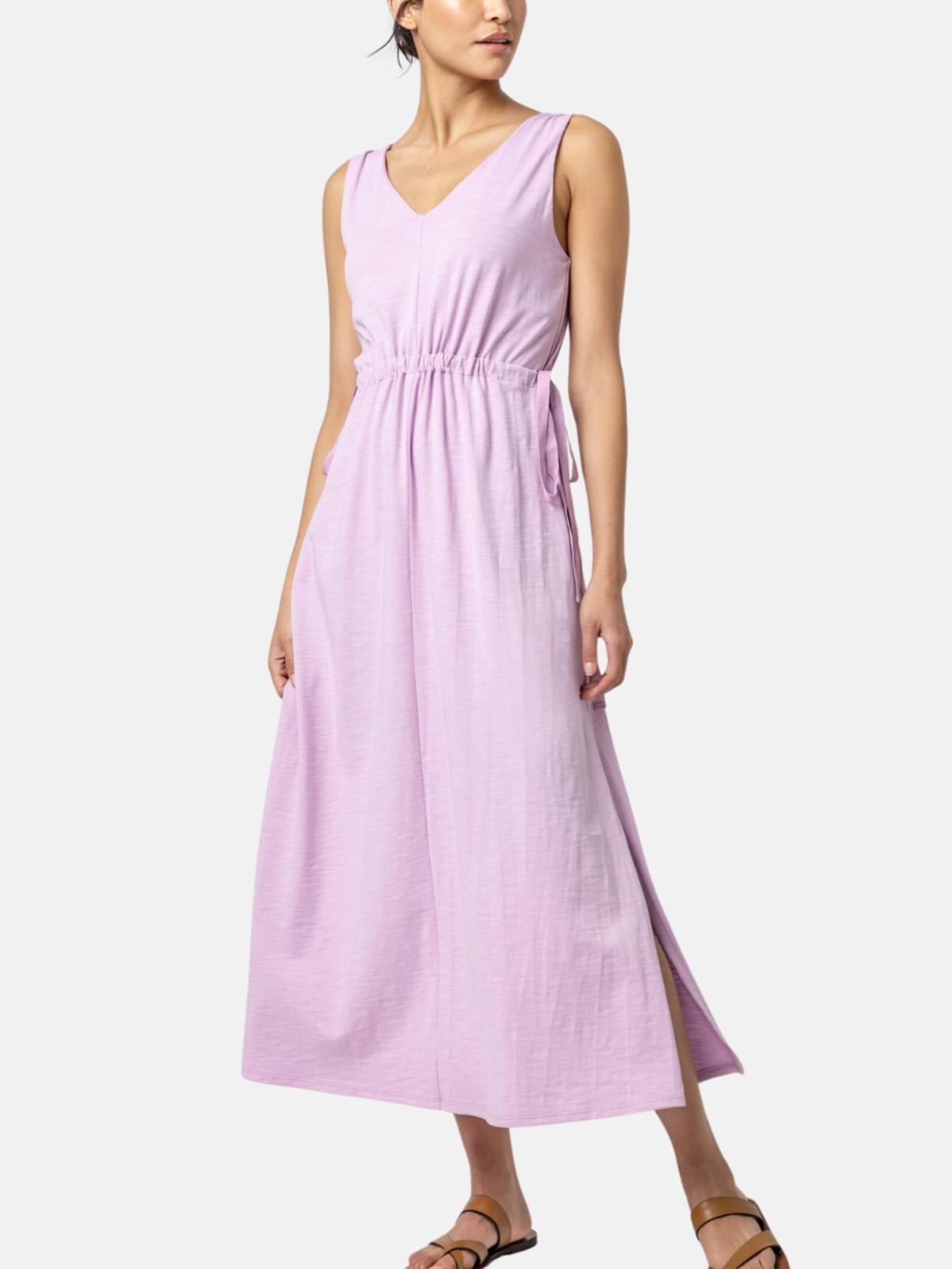 chinese dress ladies Lilla P Gathered Waist V-Neck Dress
