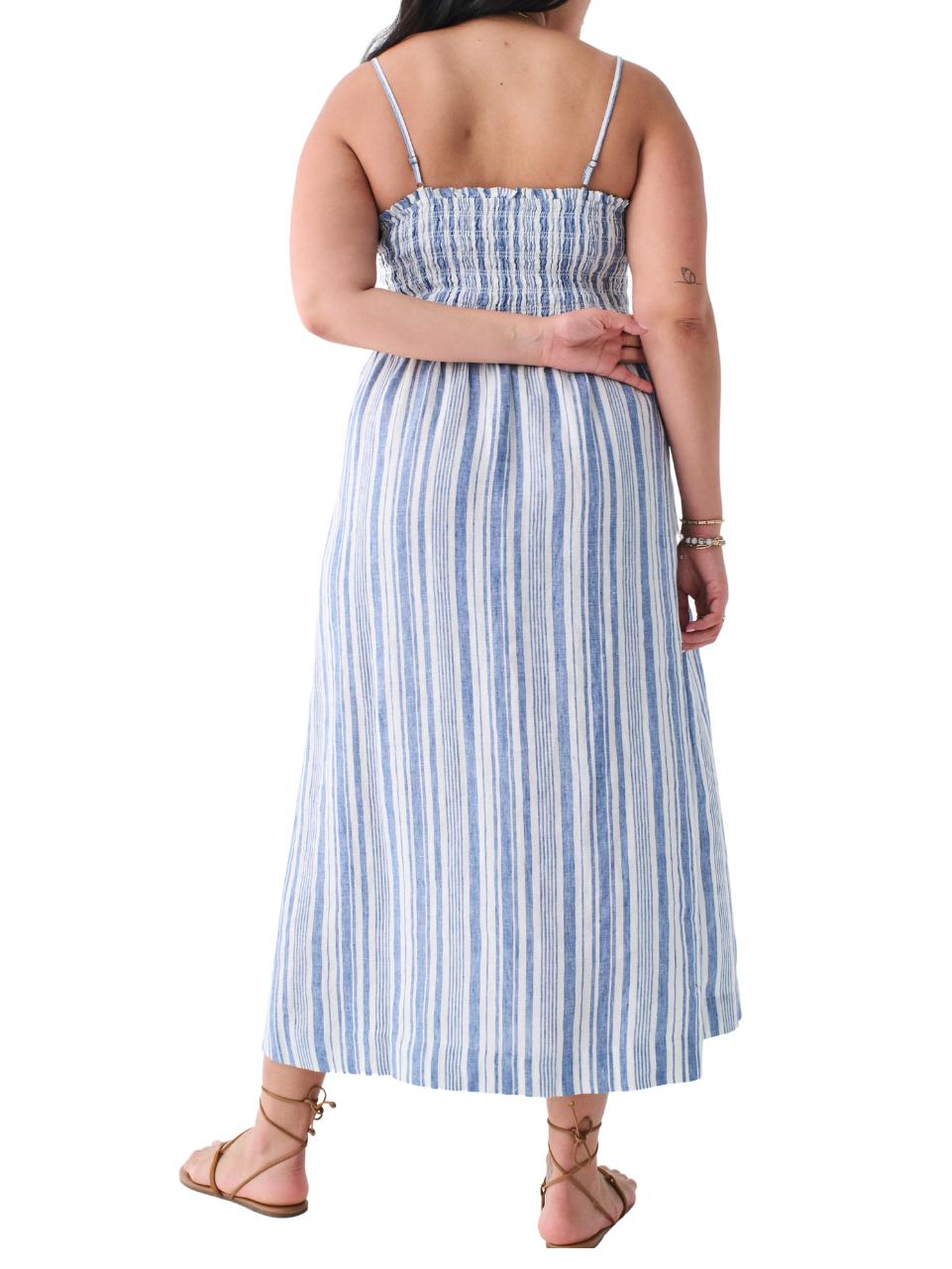 Armoire | Rent this Faherty Lakeview Stripe Smocked Linen Sundress