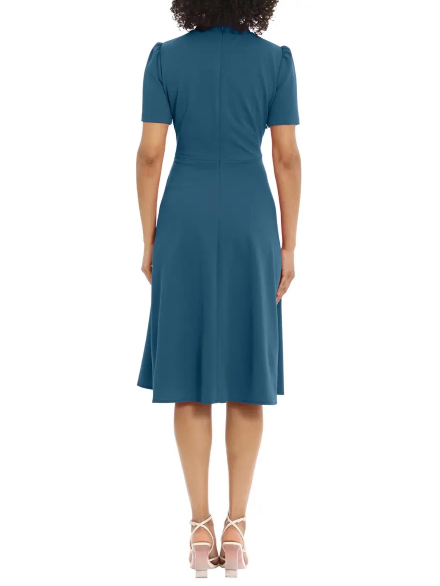 Rent this Maggy London Short Sleeve Necktie Midi Dress - Armoire