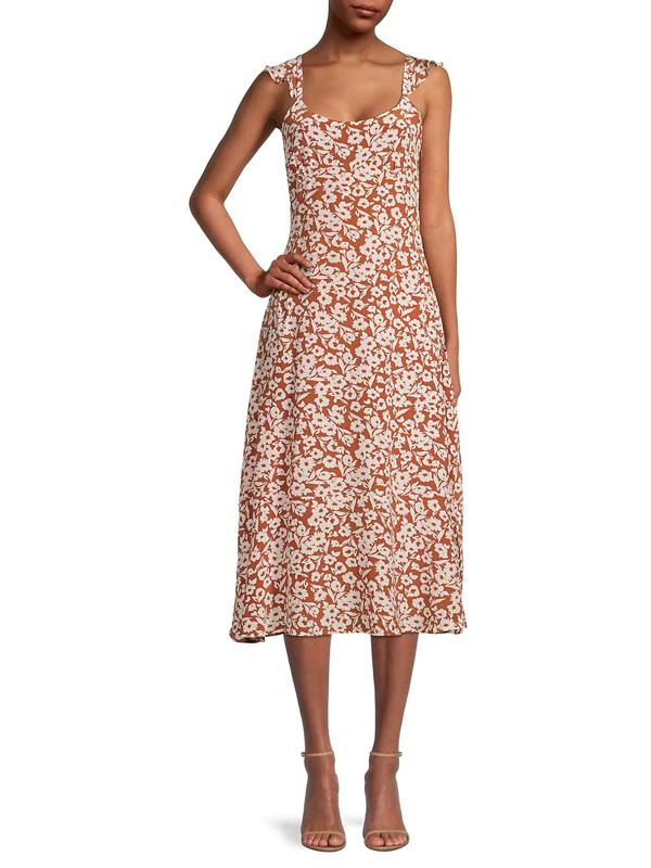 lace embroidered midi dress self-portrait Linen Lace Insert Midi Dress in White