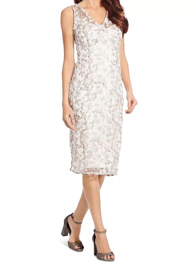 black wedding guest dress lace Mac Duggal Embellished Floral Long Sleeve Dress, Size 20, Black main image 0
