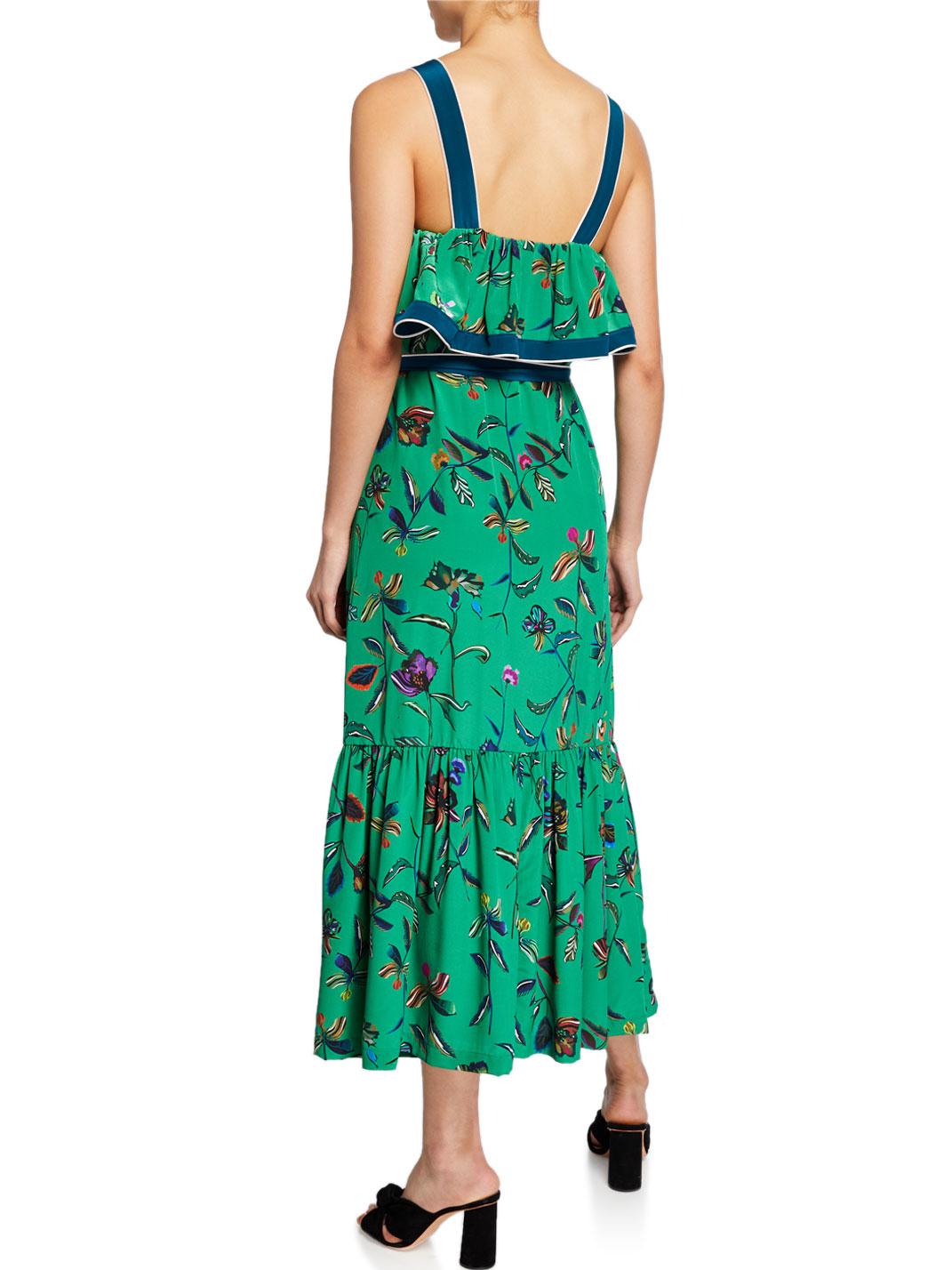 Armoire | Rent this Derek Lam 10 Crosby Sleeveless Silk Ruffled Maxi Dress