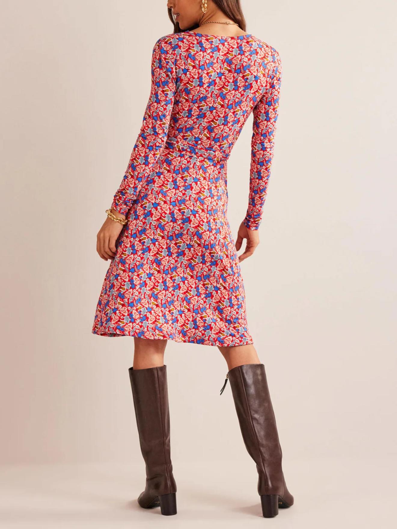 Armoire | Rent this Boden Nina Long Sleeve V-Neck Jersey Midi Dress