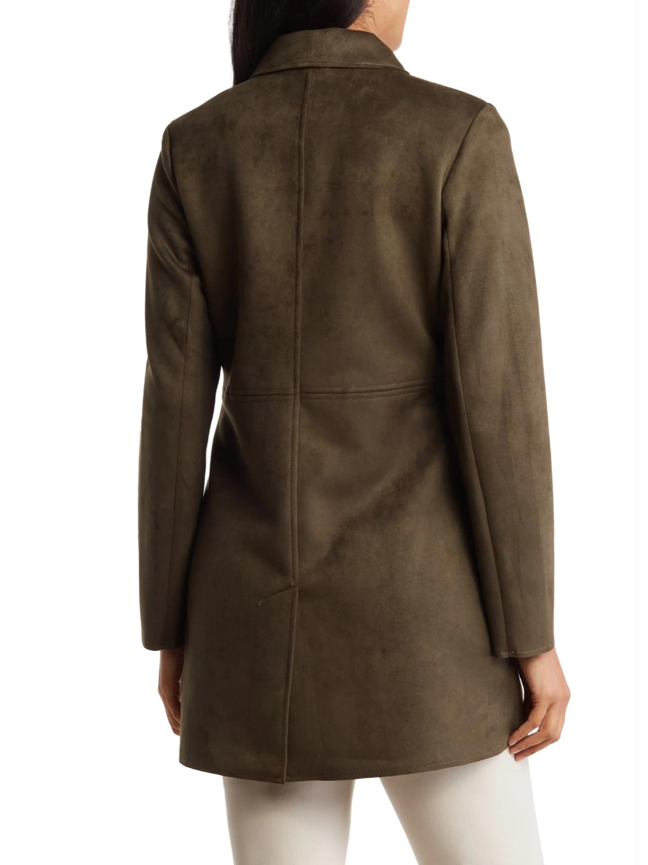 Armoire | Rent this T Tahari Faux Suede Button Front Car Coat