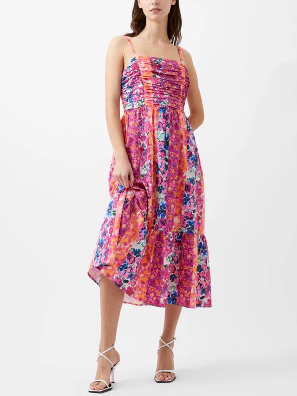 sachin & babi minnie off-the-shoulder floral a-line midi dress SACHIN BABI Martine Floral Mikado Midi-Dress
