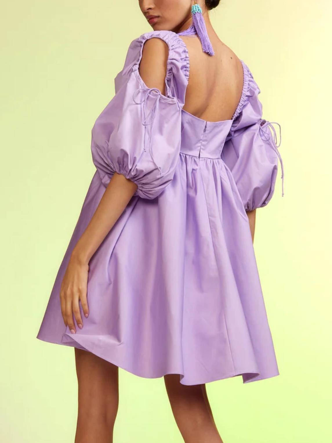 open lace back dress Cynthia Rowley Eloise Drop Waist Dress