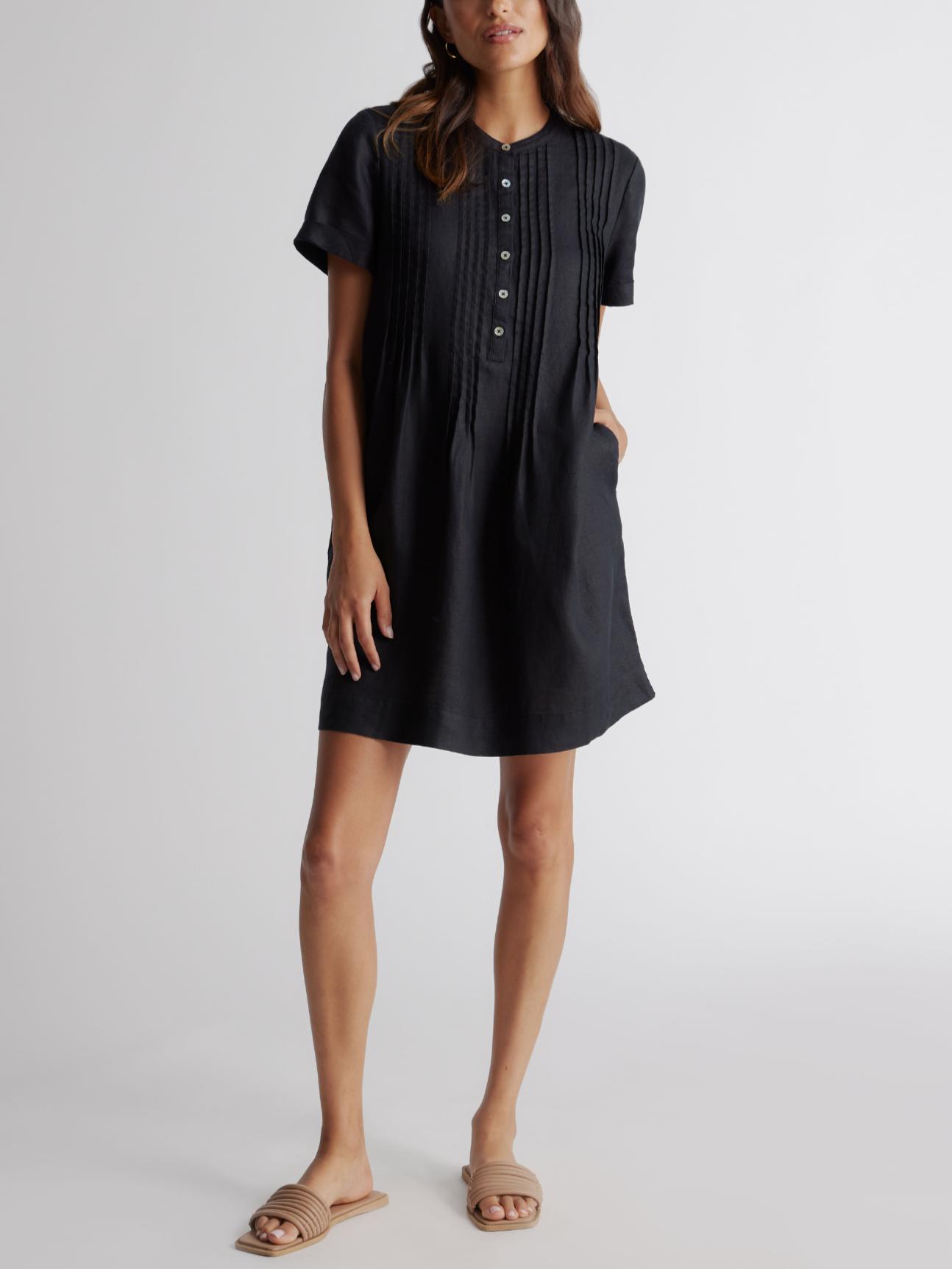 Armoire | Rent this Quince Short Sleeve Swing Linen Dress