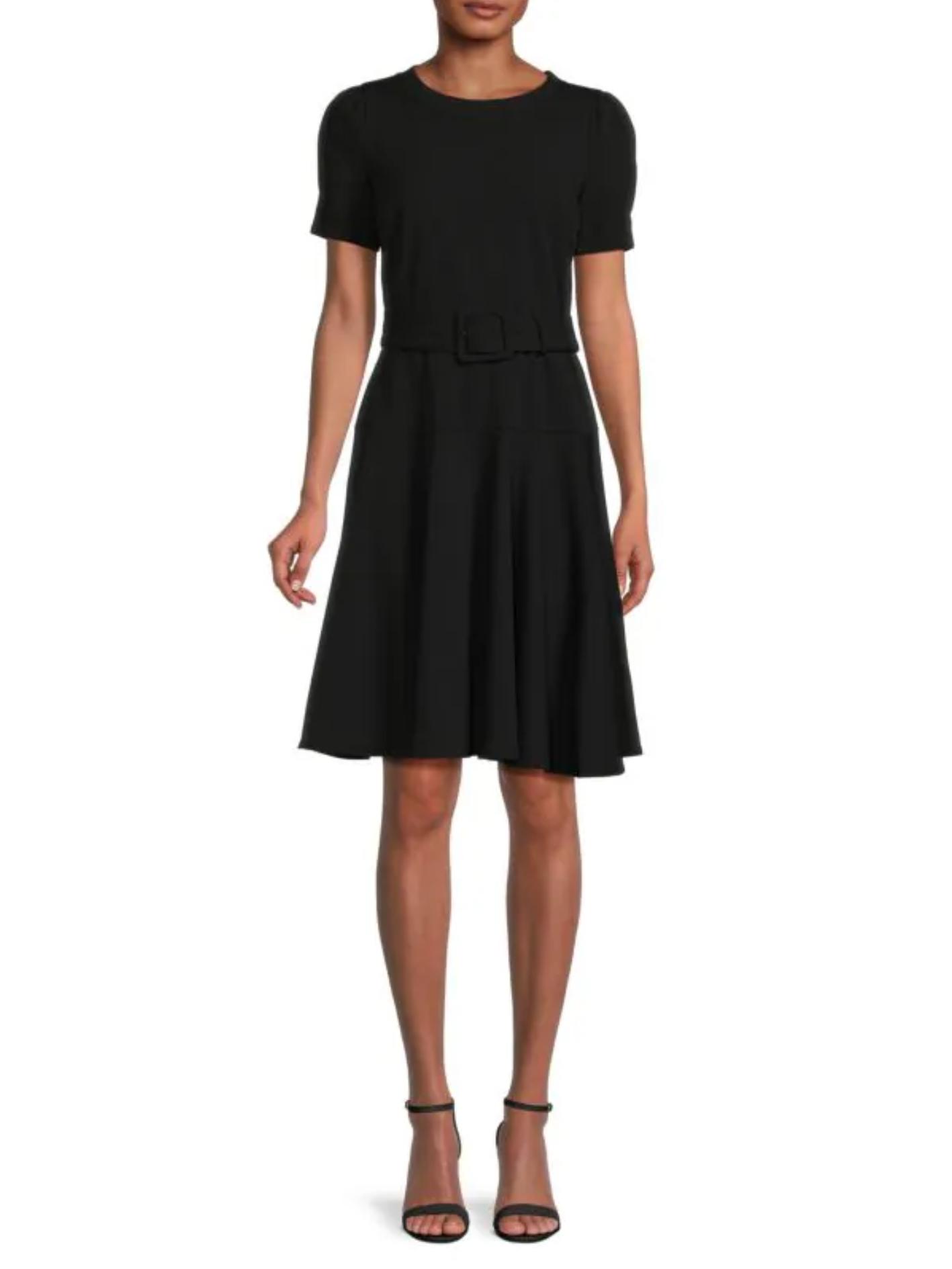 Armoire | Rent this Karl Lagerfeld Paris Belted Puff Sleeve Midi Dress