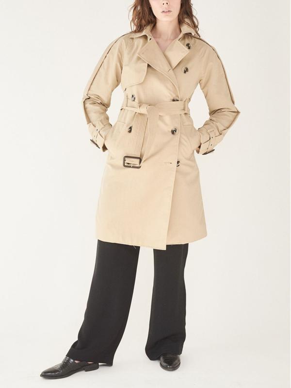 トレンチコート VETEMENTS TRENCH COATS (UE64CO800C BEIGE) Buy Vetements Layered Trenchcoat 'Beige/Transparent