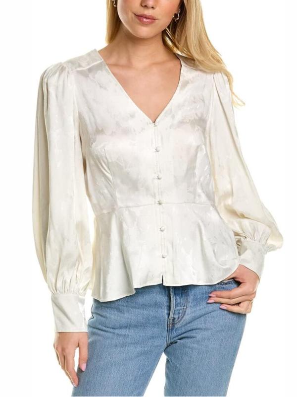 BCBG MAXAZRIA Vネックルーシュトップス myj4LevjQx_f_0_m.jpg