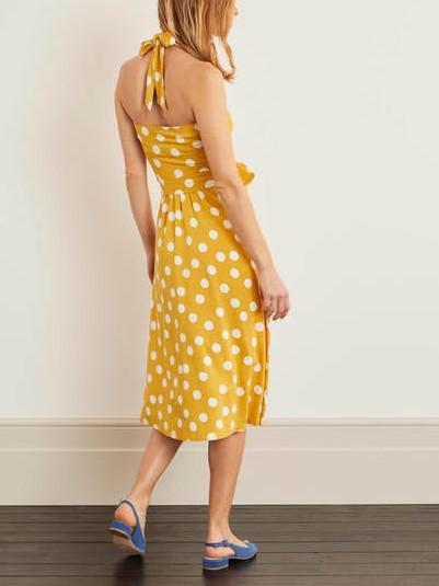 boden halter dress Boden Women's Halter Neck Empire Maxi Dress in Blue