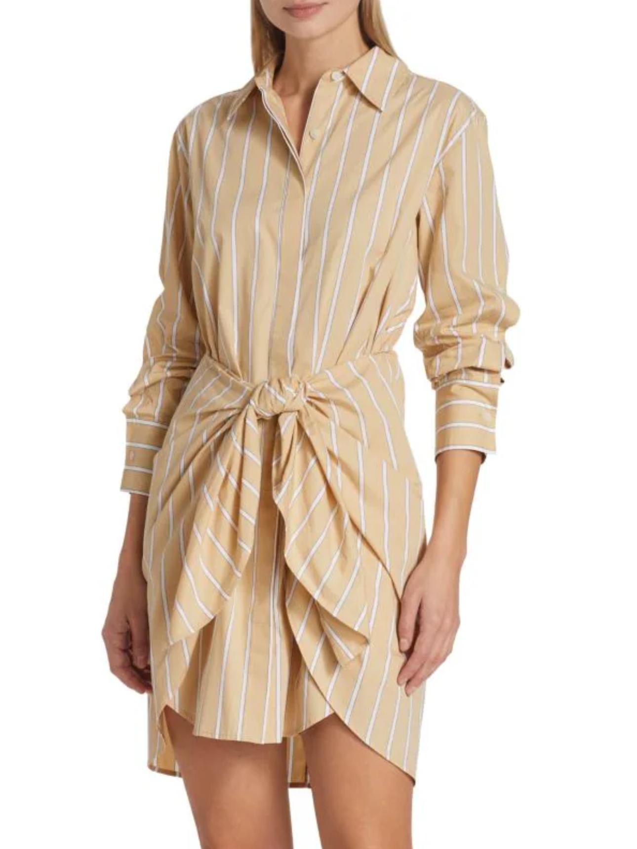 charlotte crosby shirt dress Derek Lam 10 Crosby Women's Charlotte Tie-Waist Shirtdress - Black
