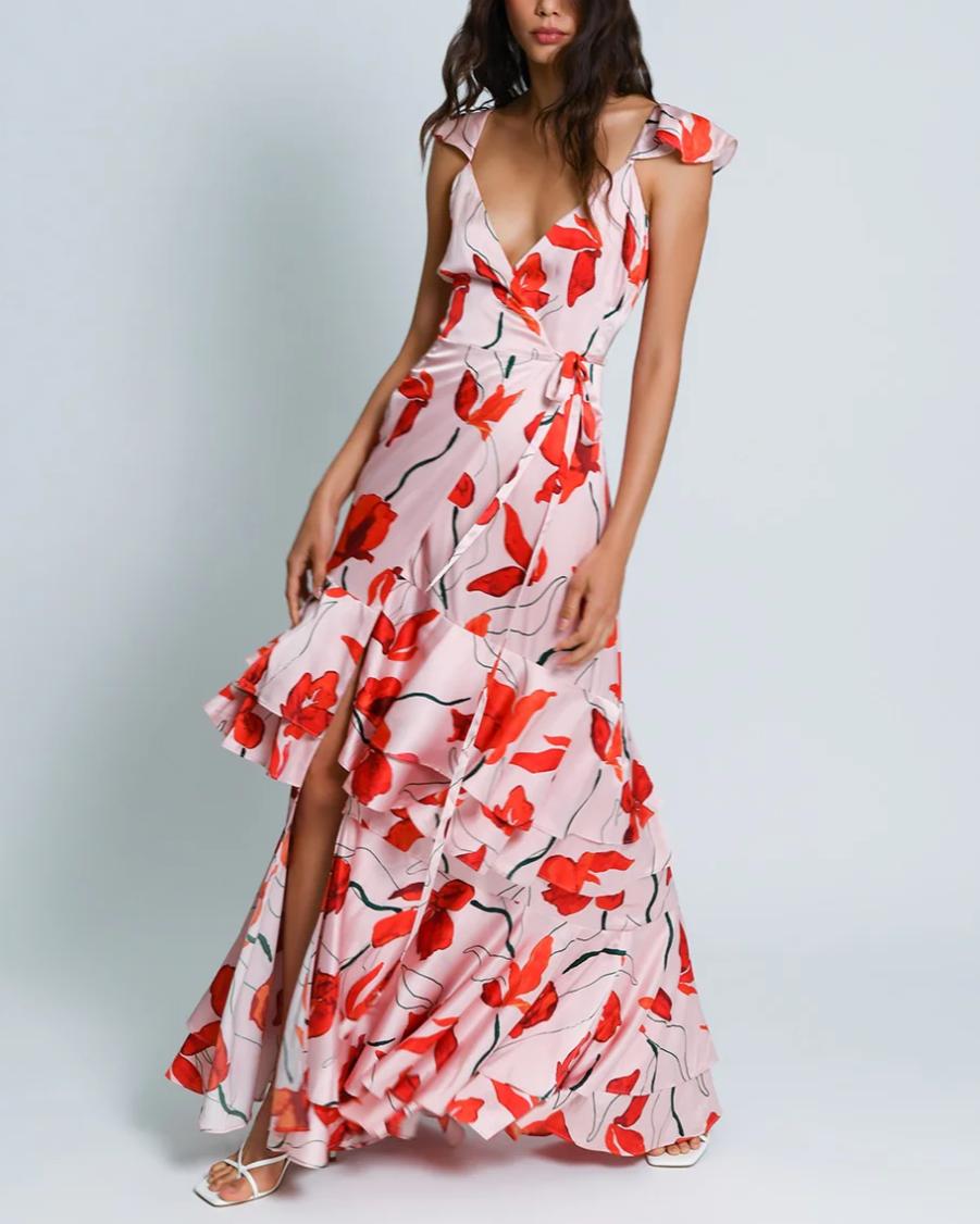 chinese dress ladies Hutch Imani Floral Tiered Maxi Dress main image 1