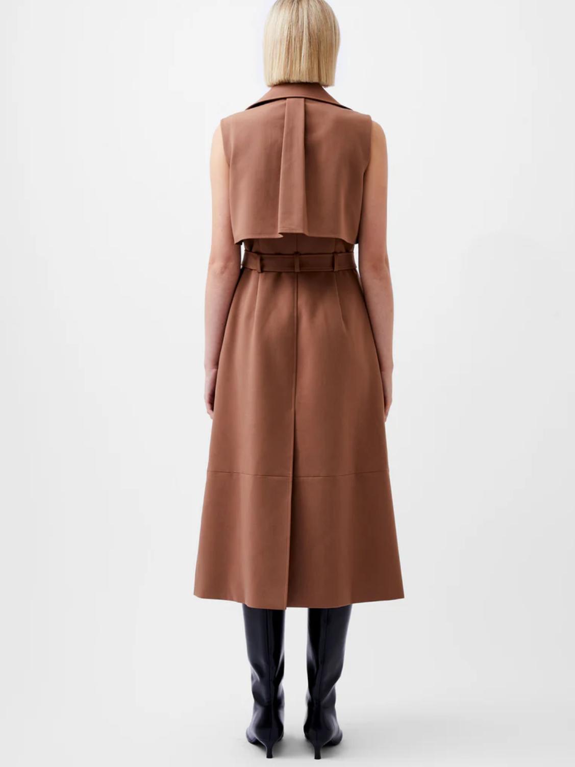 【美品】Sleeveless Twill Trench Dress Her lip to（ハーリップトゥー）の「Sleeveless Twill Trench