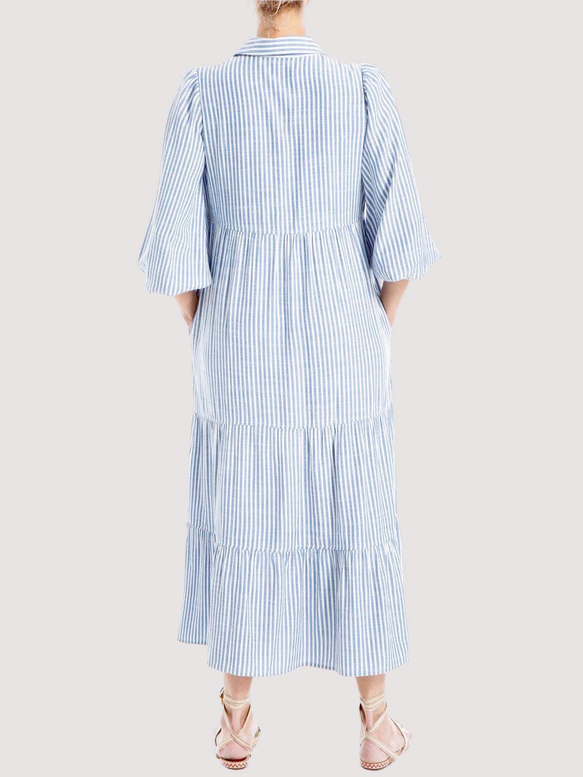 Armoire | Rent this Max Studio Puff Sleeve Tiered Maxi Shirtdress