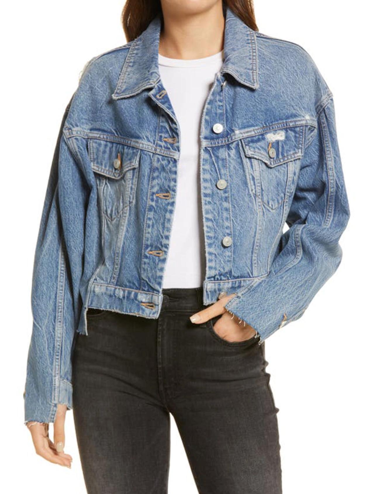 Armoire | Rent this All Saints Beth Patch Raw Cut Detail Jacket