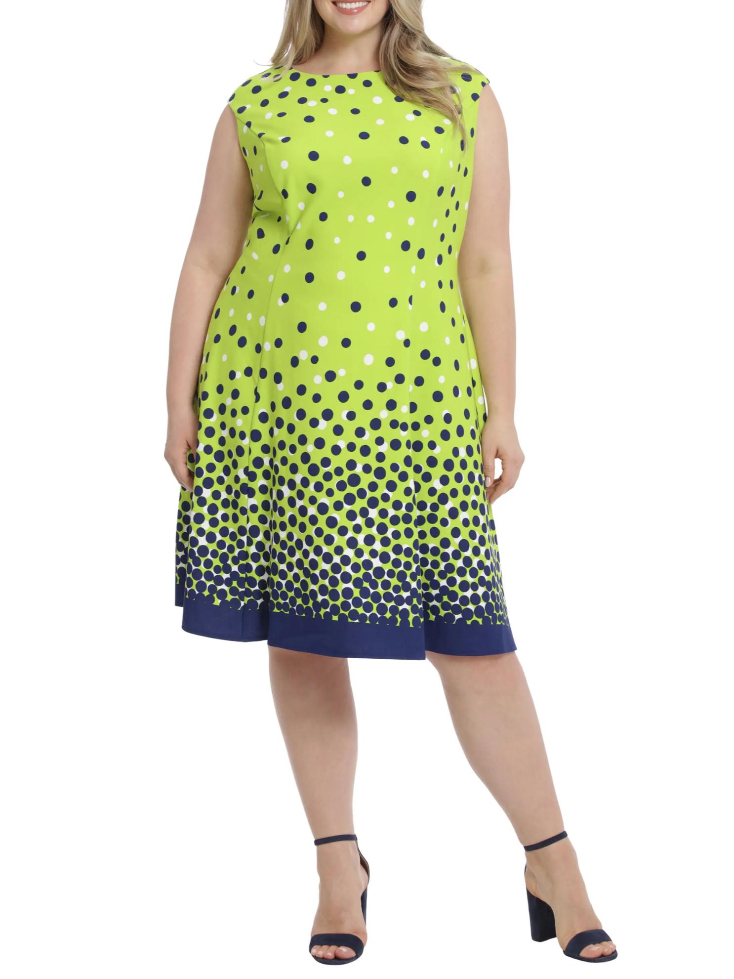 Armoire | Rent this London Times Ombre Dots Cap Sleeve Crepe Dress