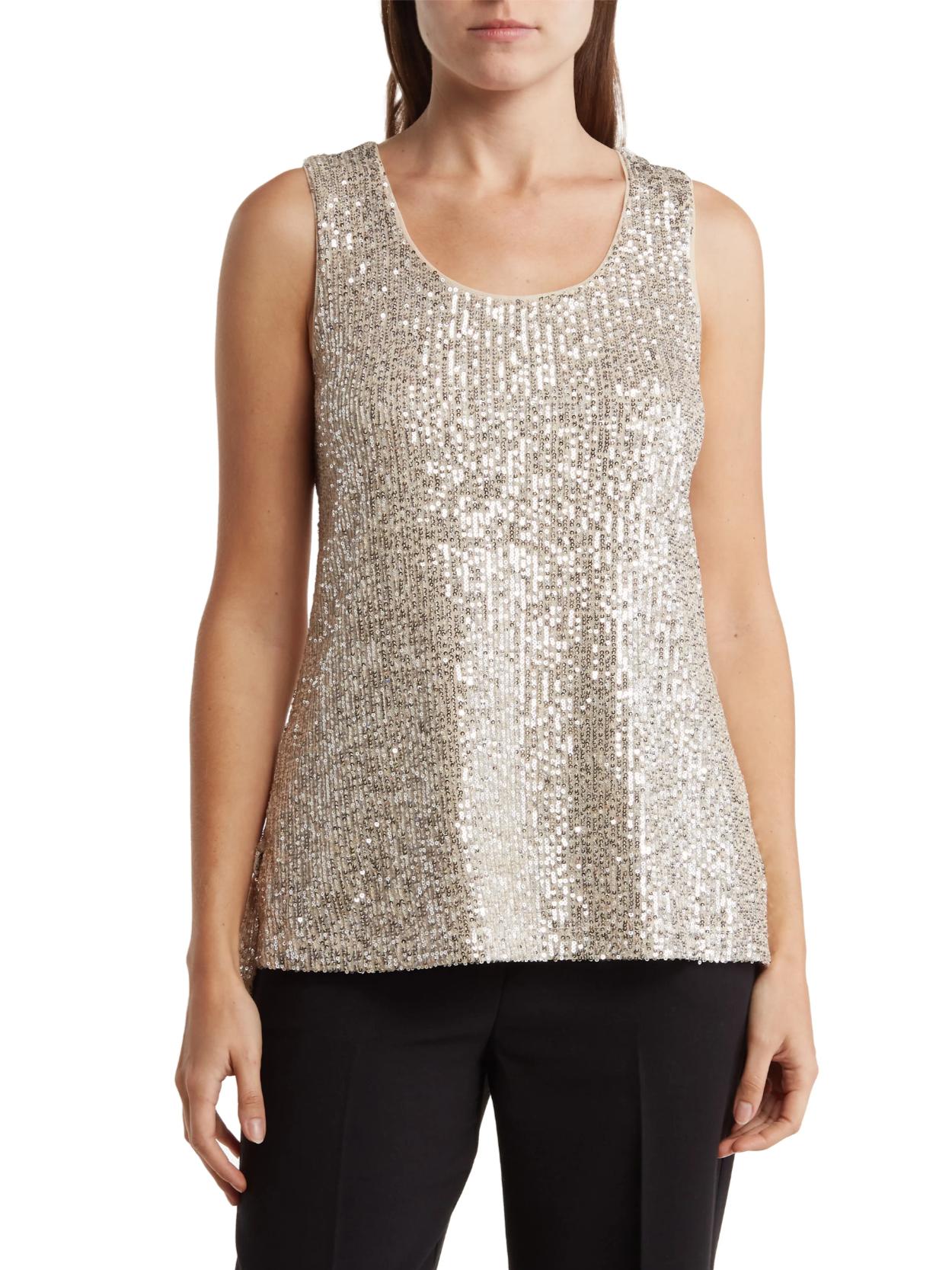 dkny sequin tank top