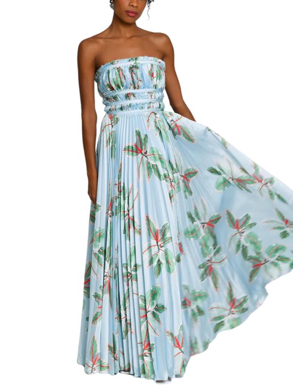 Rent this Hutch Sabina Strapless Pleated Maxi Dress - Armoire