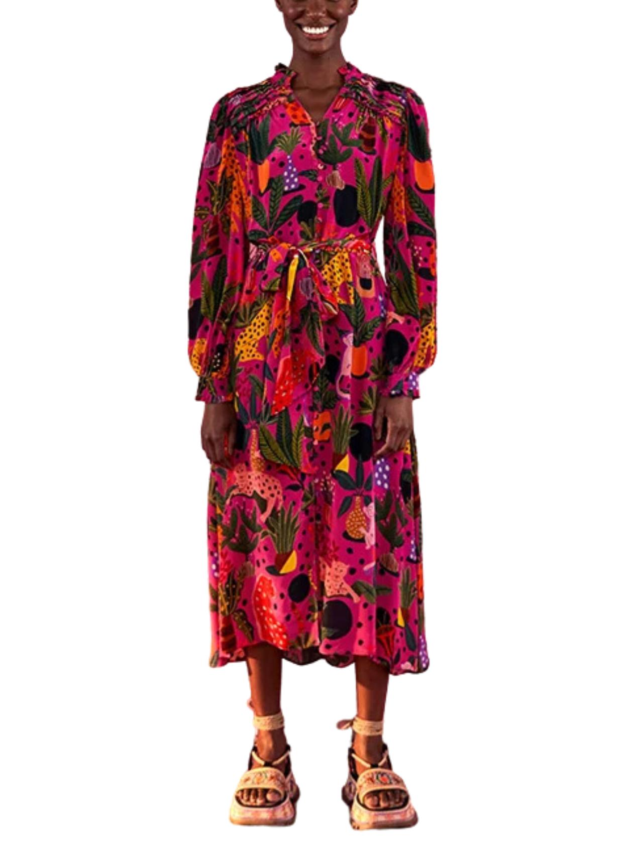 strapless open back dress Farm Rio