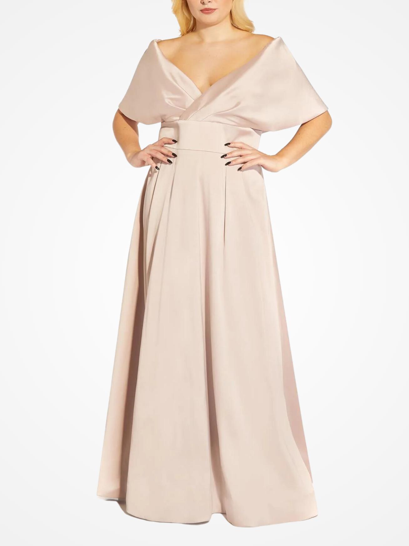 Armoire | Rent this Aidan By Aidan Mattox Off-The-Shoulder V-Neck Gown