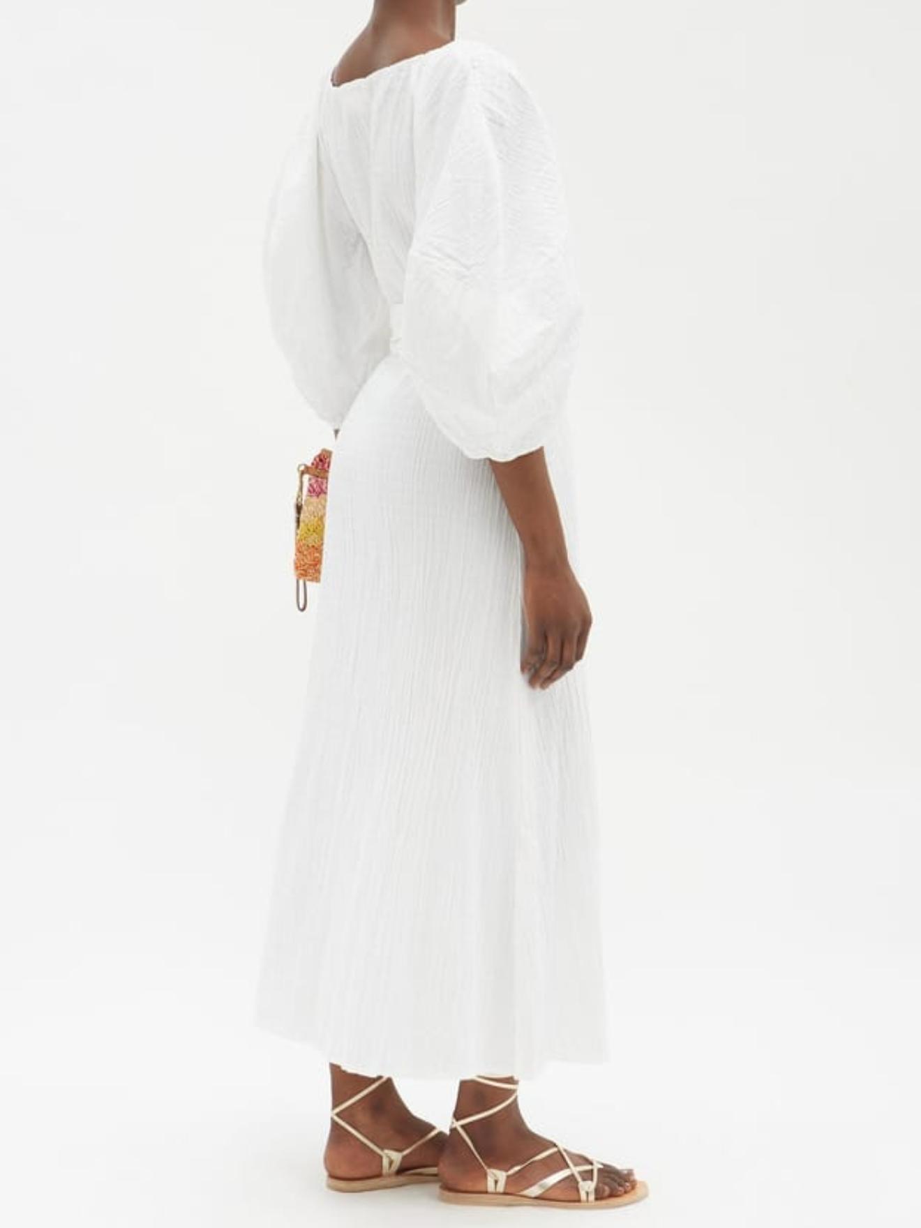 american eagle white floral dress Vintage American Eagle Outfitters Floral Maxi Dress (1990s)