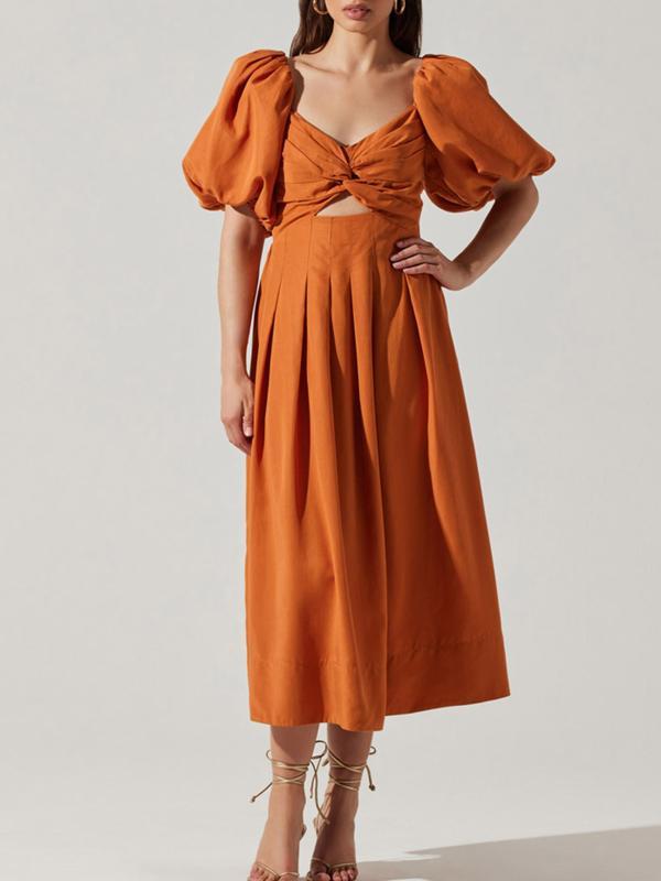 Armoire | Rent this ASTR the Label Serilda Cutout Puff Sleeve Midi