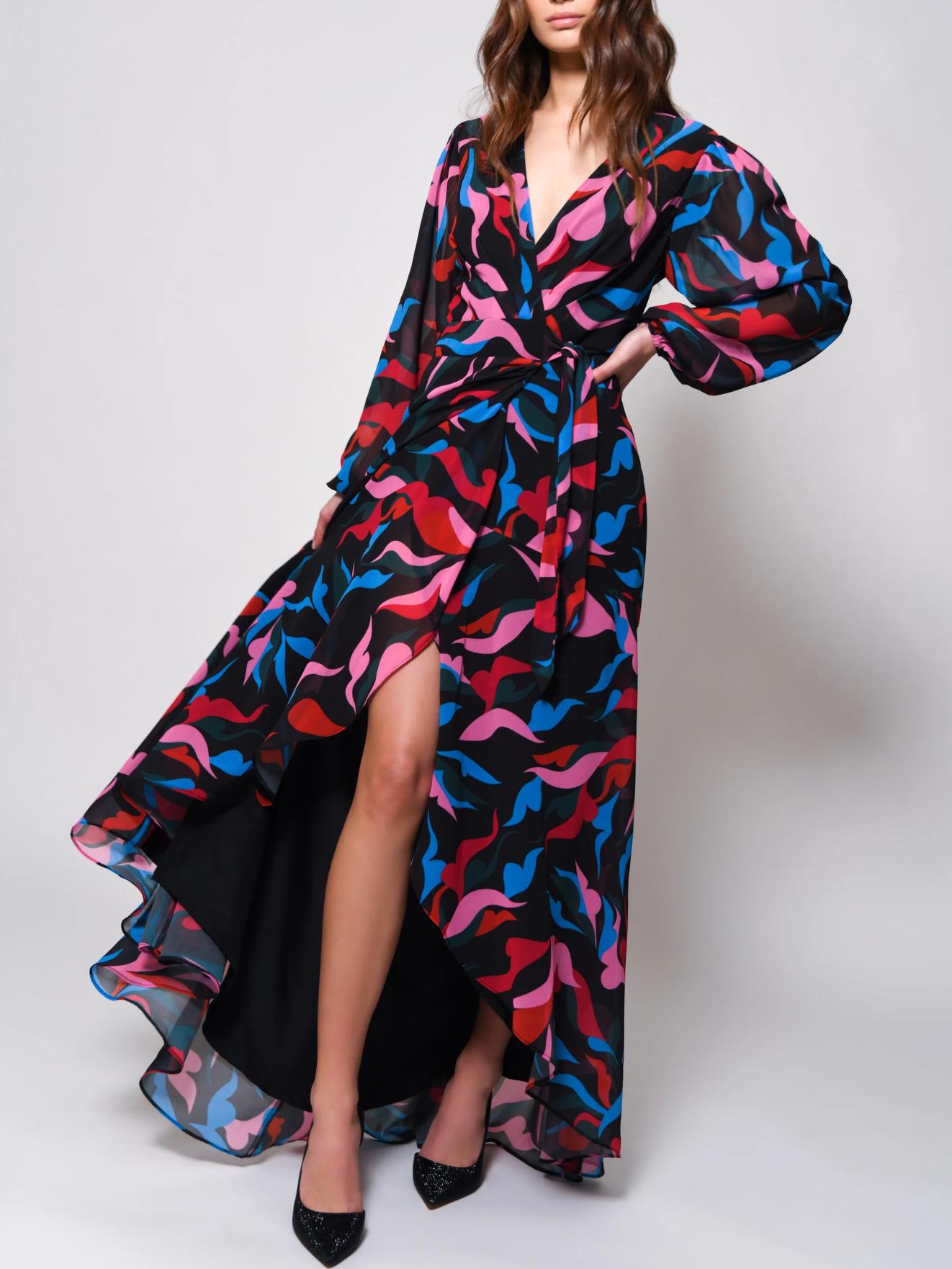hutch long sleeve wrap dress Armoire