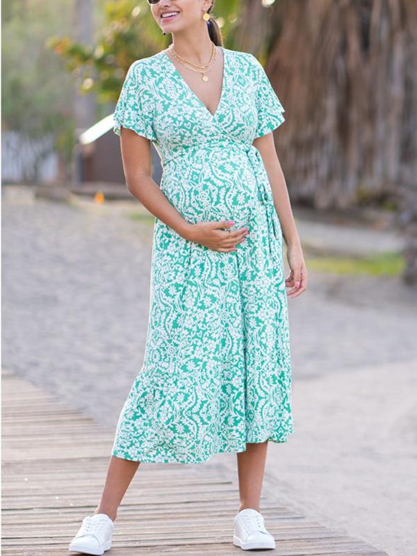 Armoire | Rent this Seraphine Maternity Flutter Sleeve Wrap Dress