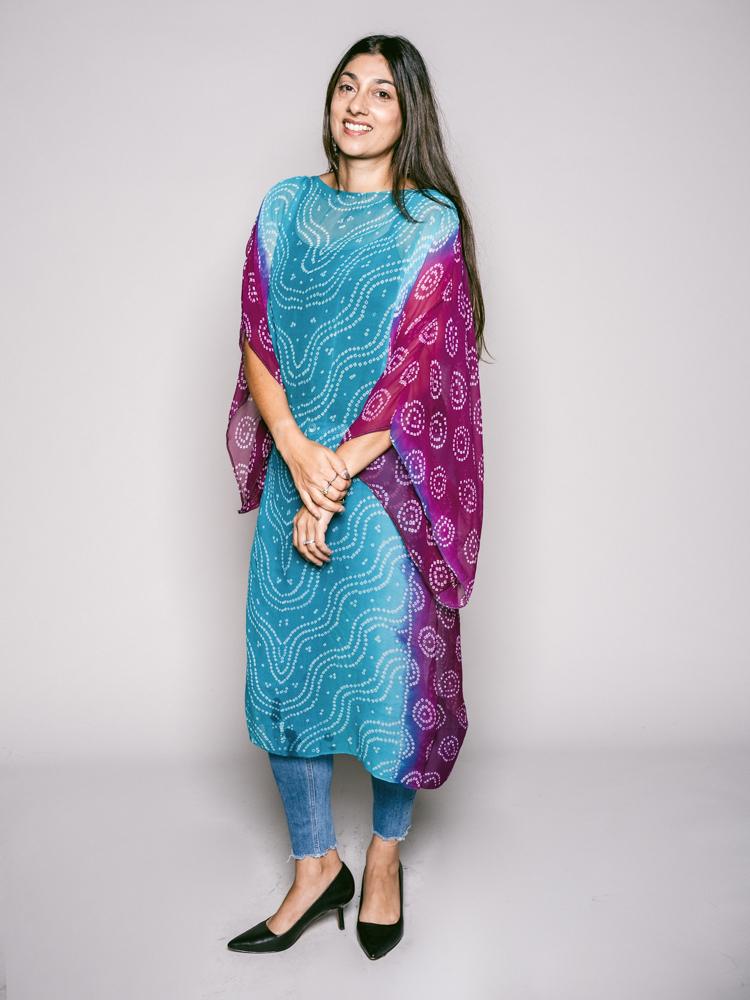 sheer kaftan dress Sheer White Beaded Kaftan with Hood Talulah Blue Costumes
